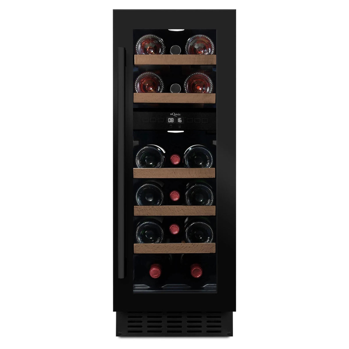 Cave de vinho para 16 garrafas mQuvée WineCave 700 30D de dupla zona Anthracite Black