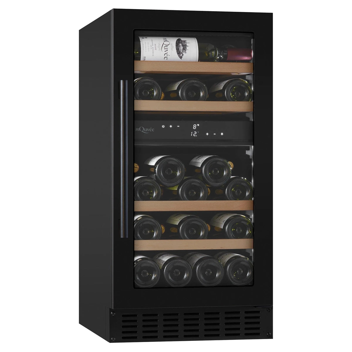 Cave de vinho para 28 garrafas mQuvée WineCave 700 40D de dupla zona Anthracite Black, vista 3
