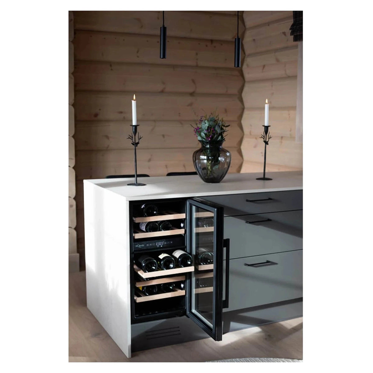 Cave de vinho para 28 garrafas mQuvée WineCave 700 40D de dupla zona Anthracite Black, vista 4