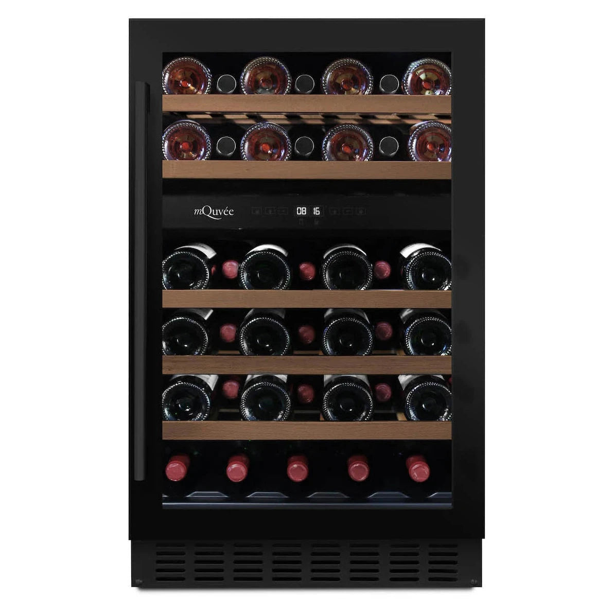 Cave de vinho para 38 garrafas mQuvée WineCave 700 50D Anthracite Black de dupla zona