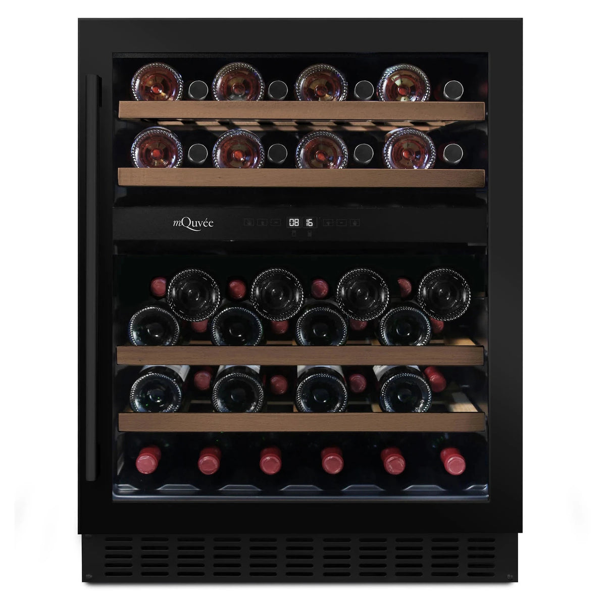 Cave de vinho para 45 garrafas mQuvée WineCave 700 60D de dupla zona Anthracite Black