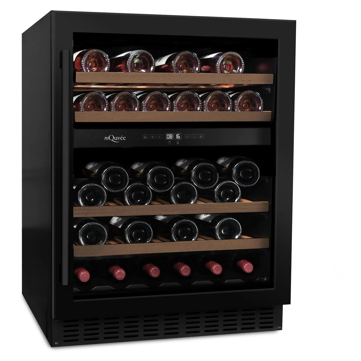 Cave de vinho para 45 garrafas mQuvée WineCave 700 60D de dupla zona Anthracite Black, vista 3