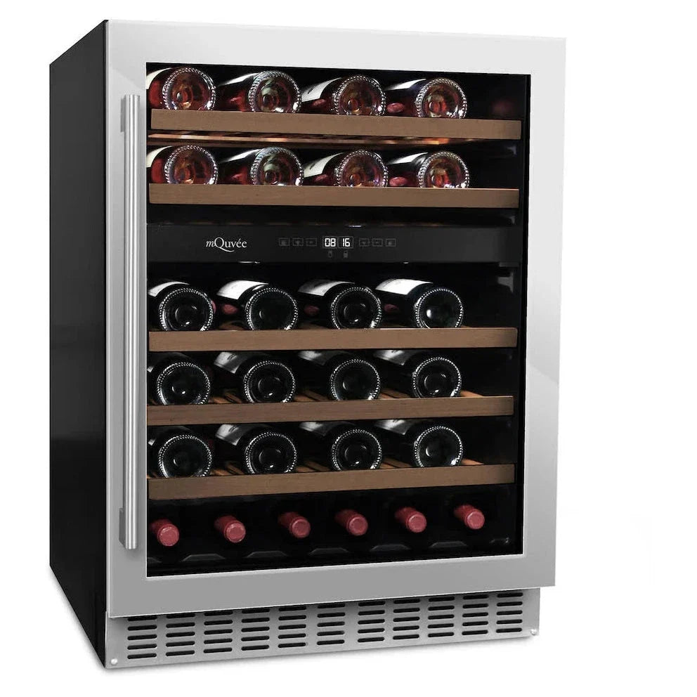 Cave de vinho para 45 garrafas mQuvée WineCave 700 60D de dupla zona Stainless, vista 4