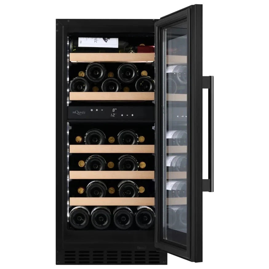 Cave de vinho para 34 garrafas mQuvée WineCave 780 40D Anthracite Black de dupla zona, vista 2