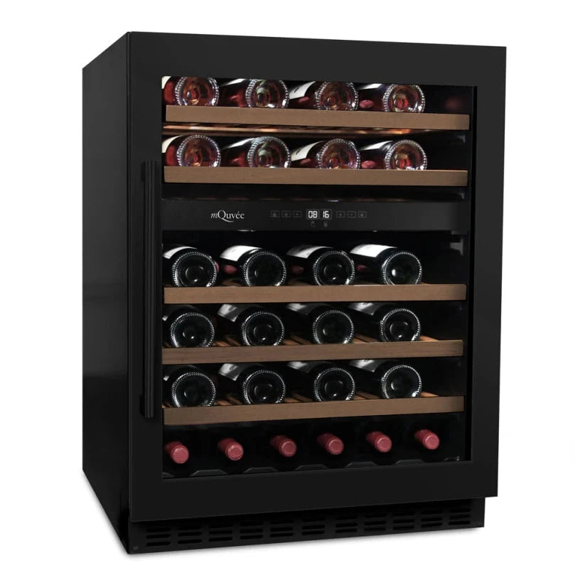 Cave de vinho para 45 garrafas mQuvée WineCave 780 60D de dupla zona Anthracite Black