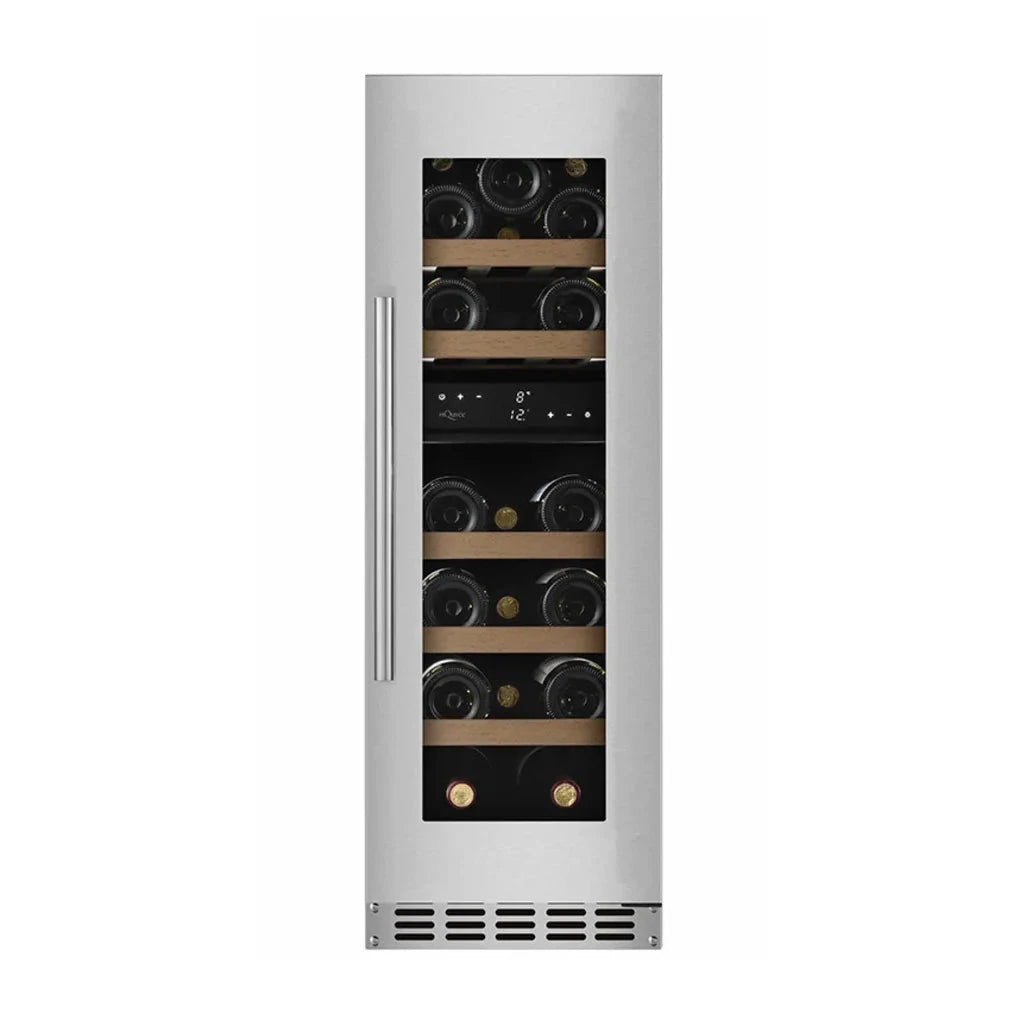 Cave de vinho para 20 garrafas mQuvée WineCave 800 30D Stainless de dupla zona