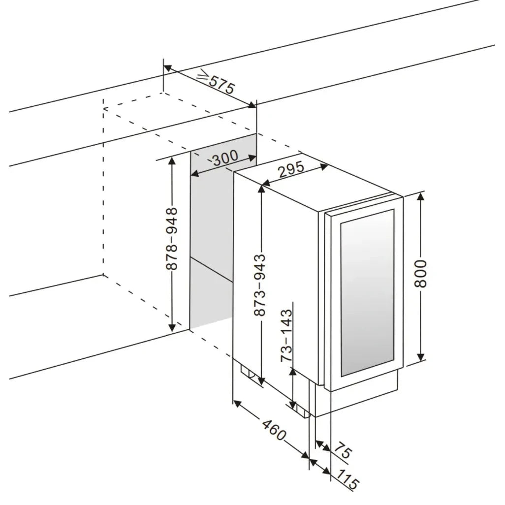 Cave de vinho para 20 garrafas mQuvée WineCave 800 30D Stainless de dupla zona, vista 5