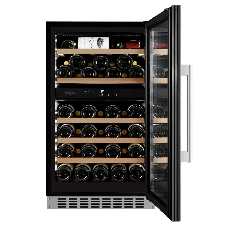 Cave de vinho para 46 garrafas mQuvée WineCave 800 50D Stainless de dupla zona, vista 3