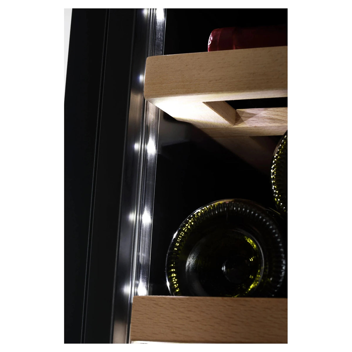 Cave de vinho para 53 garrafas mQuvée WineCave 800 60D Fullglass Black de dupla zona, vista 5