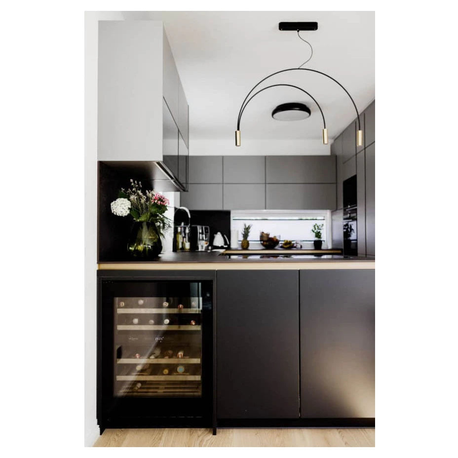 Cave de vinho 31 garrafas mQuvée WineCave Exclusive 700 60D Fullglass Black Push/Pull