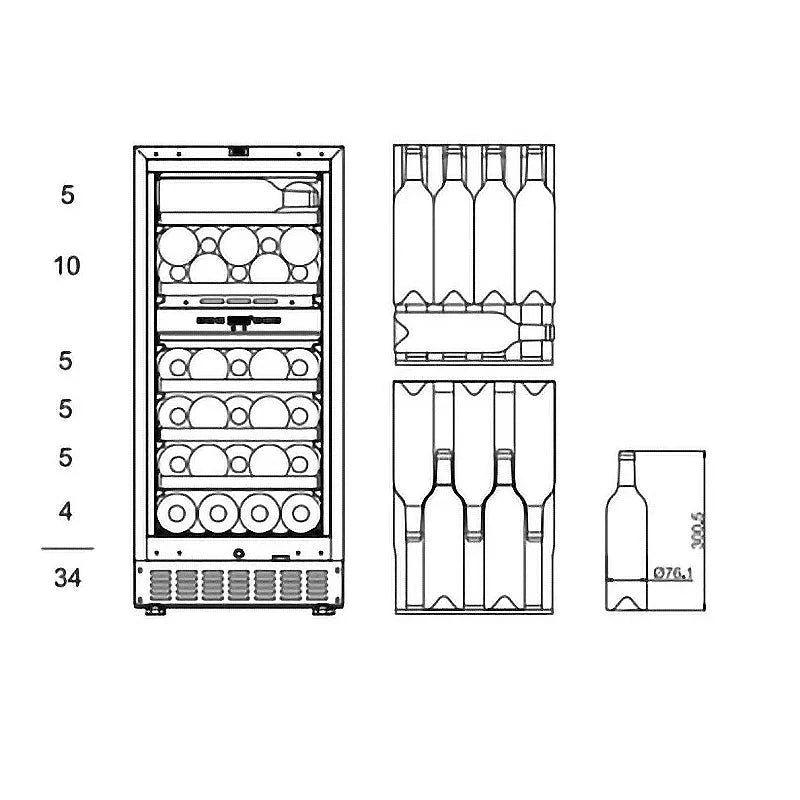 Cave de vinho para 34 garrafas mQuvée WineCave Exclusive 780 40D Panel Ready, vista 7