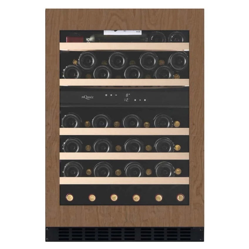 Cave de vinho para 53 garrafas mQuvée WineCave Exclusive 780 60D de dupla zona Panel Ready