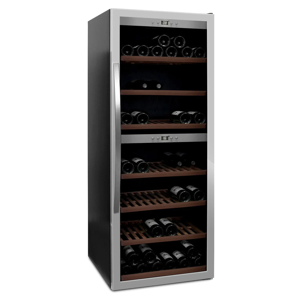 Cave de vinho para 126 garrafas mQuvée WineExpert 126 de dupla zona Stainless, vista 2