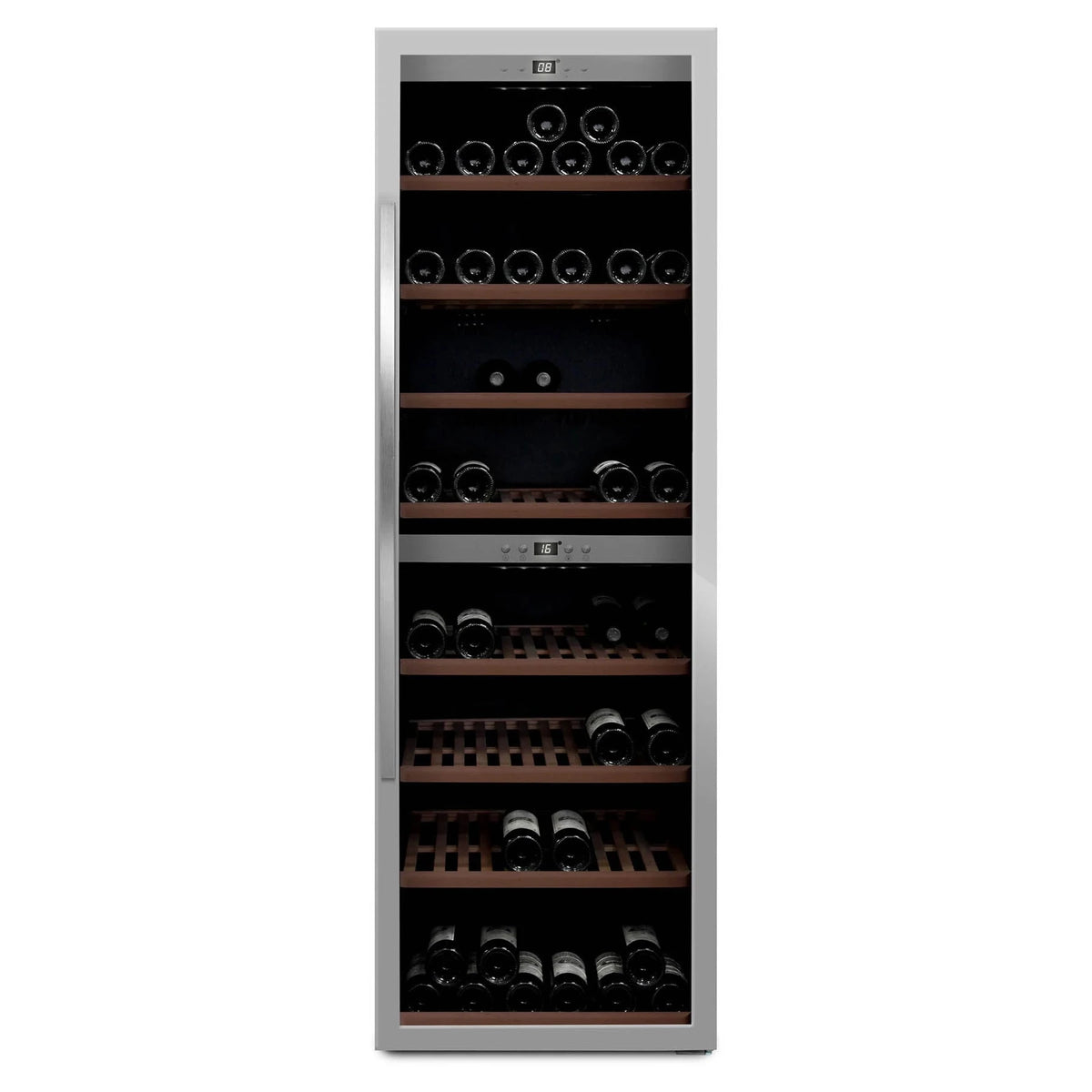 Cave de vinho para 180 garrafas mQuvée WineExpert 180 de dupla zona Stainless, vista 2