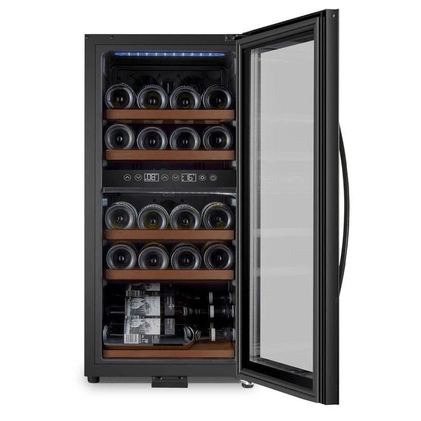 Cave de vinho para 24 garrafas mQuvée WineExpert 24 de dupla zona Stainless, vista 3