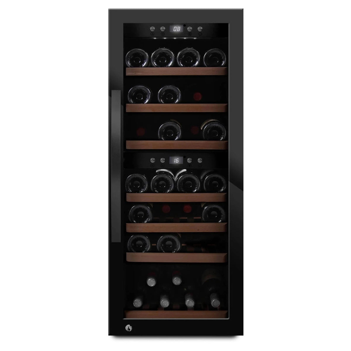 Cave de vinho para 38 garrafas mQuvée WineExpert 38 de dupla zona Fullglass Black