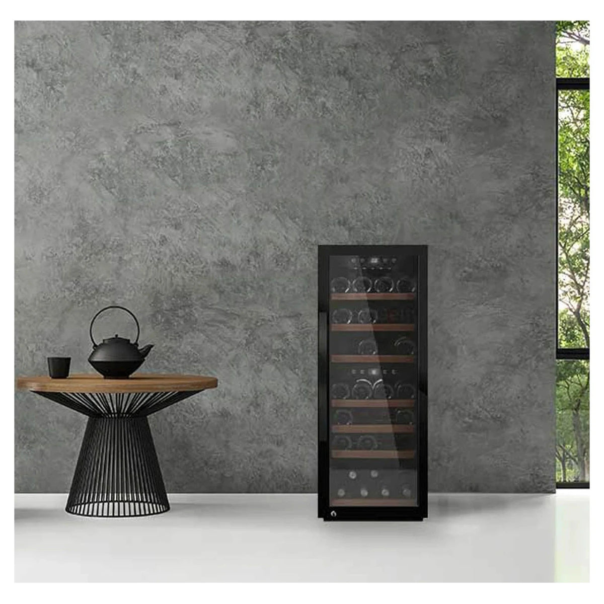 Cave de vinho para 38 garrafas mQuvée WineExpert 38 de dupla zona Fullglass Black, vista 2
