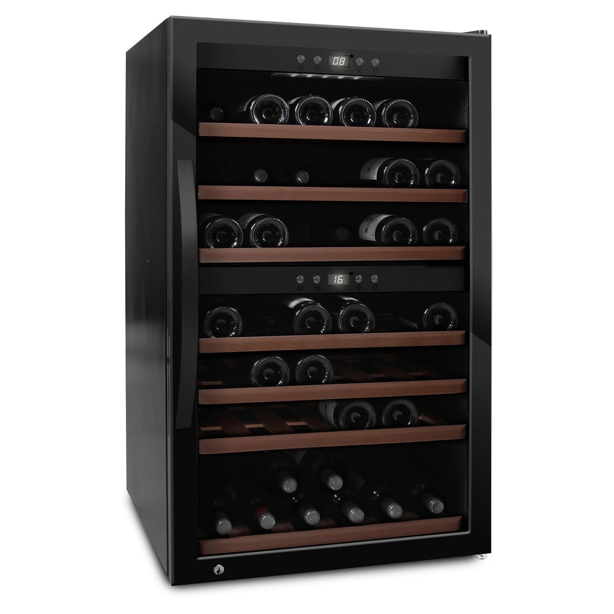 Cave de vinho para 66 garrafas mQuvée WineExpert 66 de dupla zona Fullglass Black, vista 3