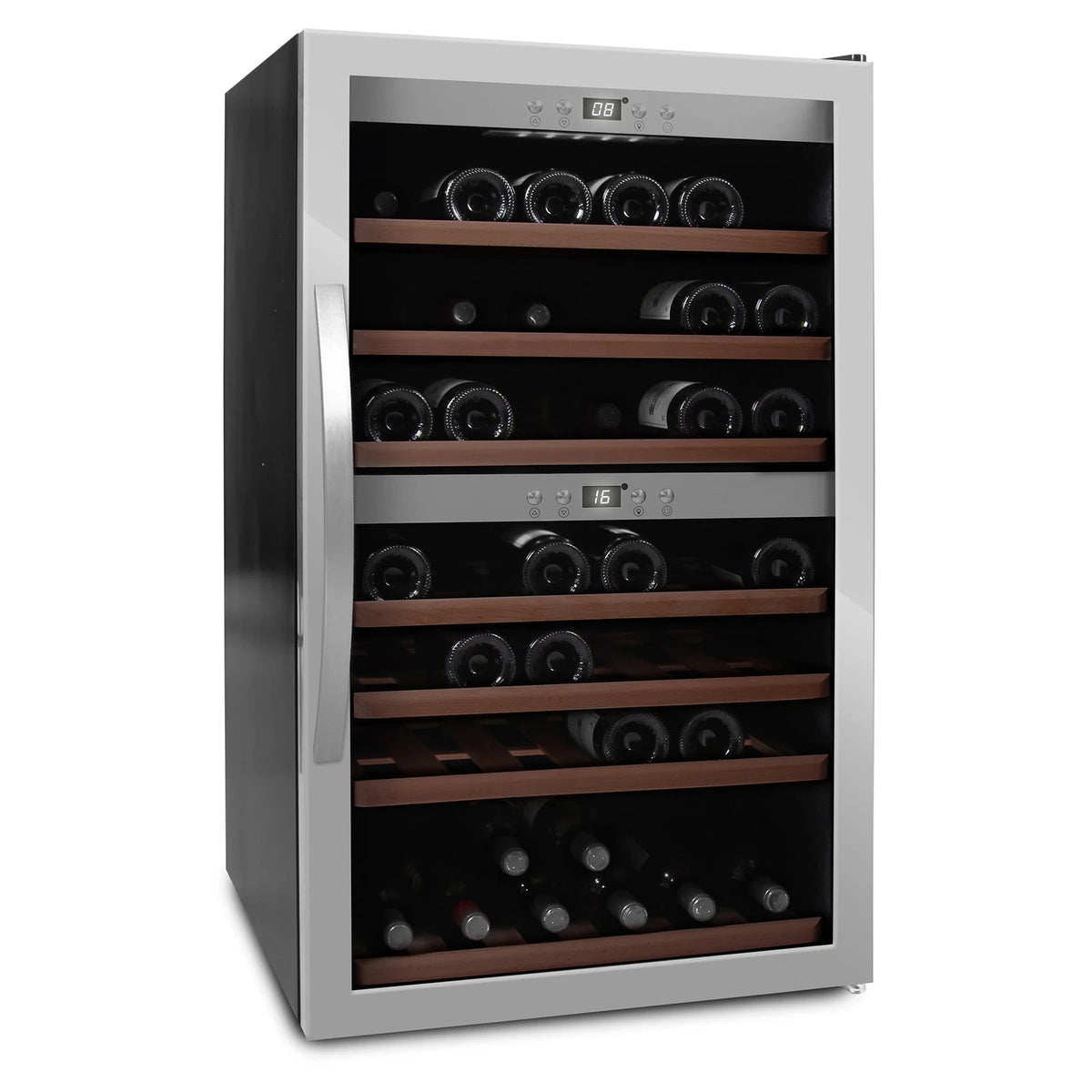 Cave de vinho para 66 garrafas mQuvée WineExpert 66 de dupla zona Stainless, vista 2