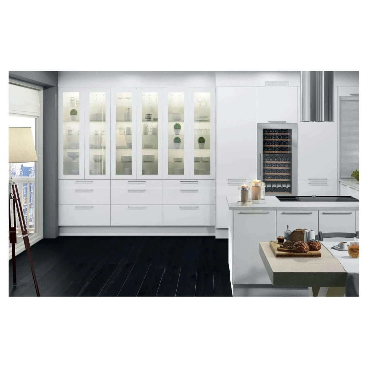 Cave de vinho encastrável para 70 garrafas mQuvée WineKeeper 70D de dupla zona Stainless, vista 2