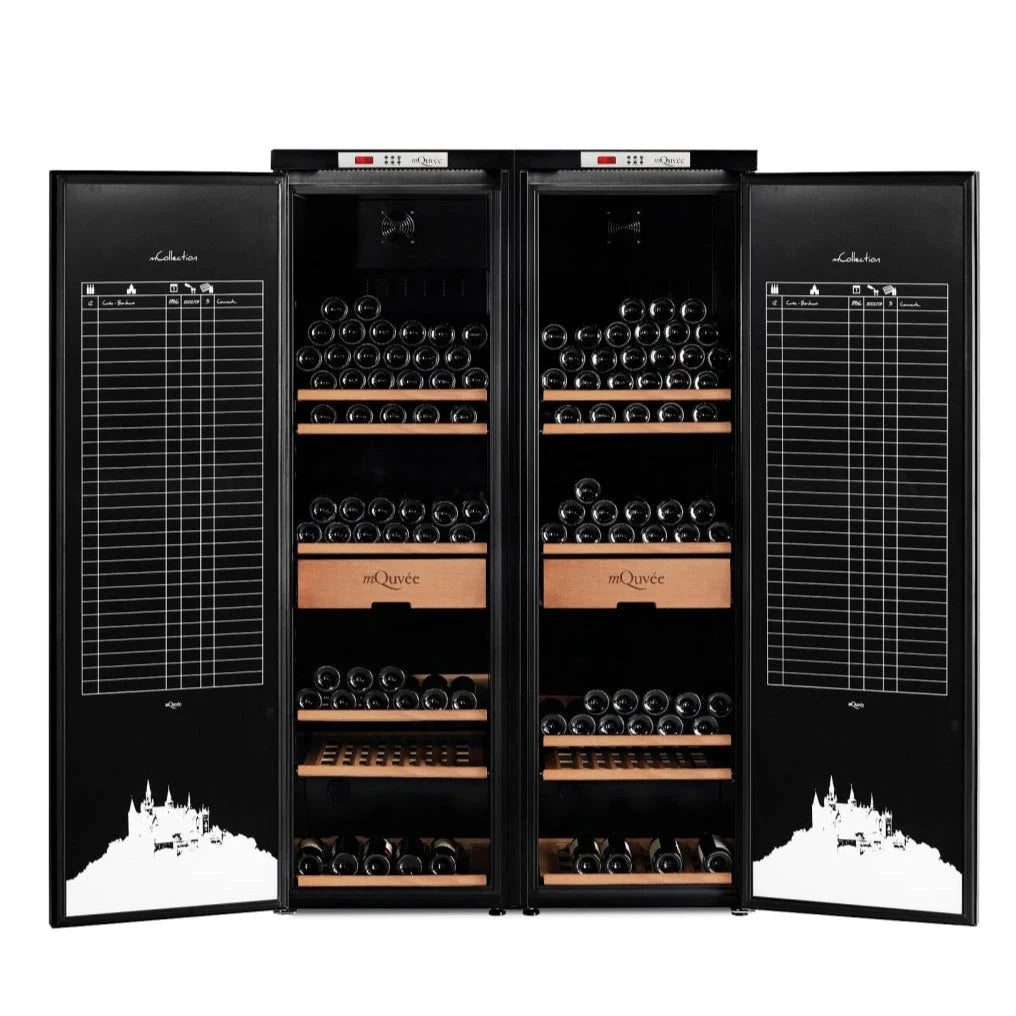 Cave de vinho para 474 garrafas mQuvée WineStore 1200 de dupla zona