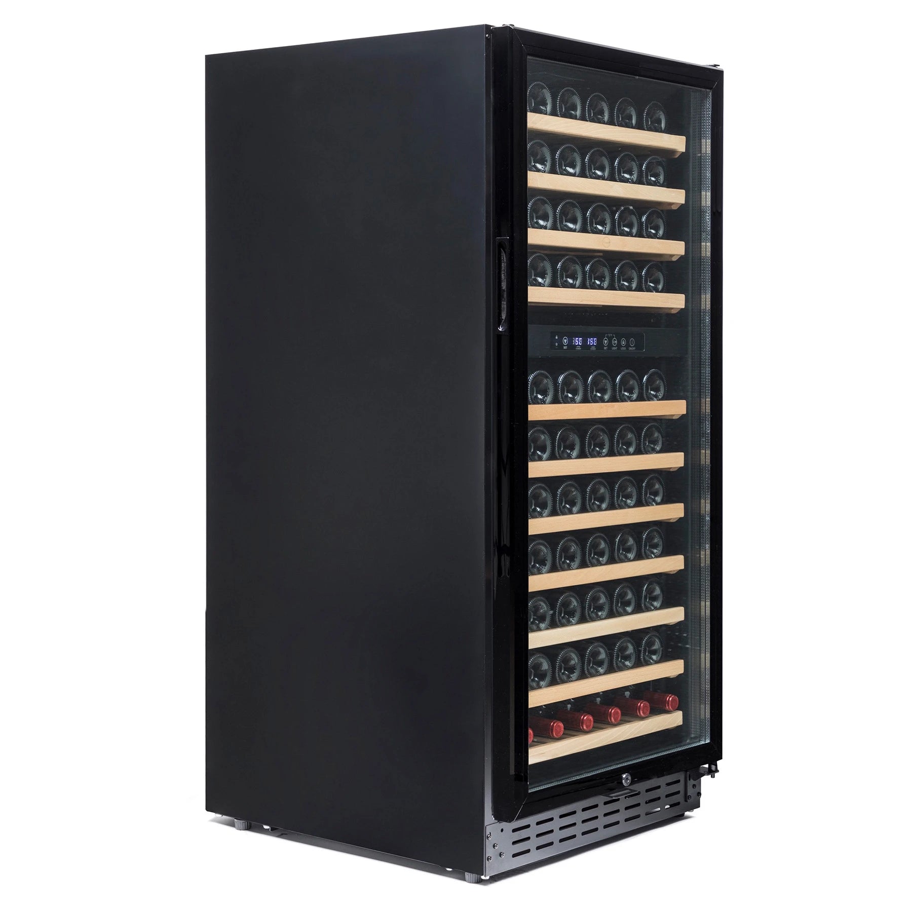 Cave de vinho Vinobox V110 GC 2T Black com compressor Inverter e sistema No-Frost.