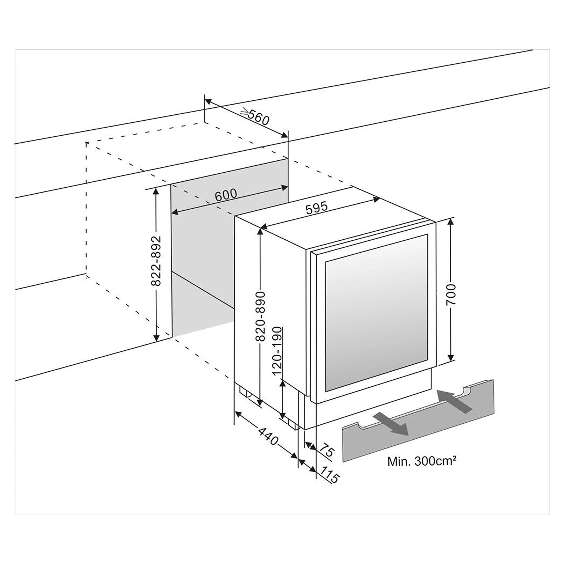 Refrigerador para cerveja mQuvée BeerServer 60 Anthracite Black para até 109 garrafas de 33 cl.