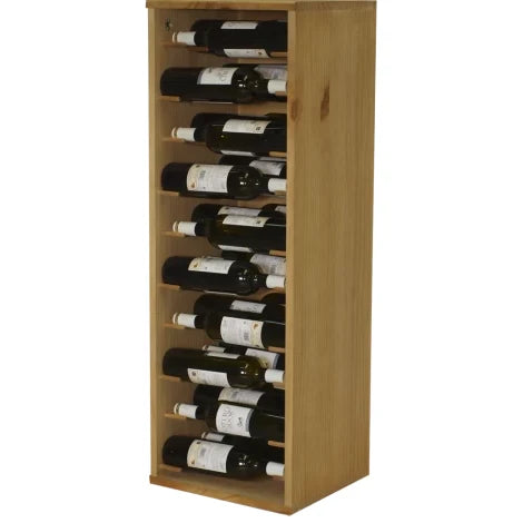Garrafeira para 30 garrafas Expovinalia Godello 9223 – Pinho com acabamento de carvalho claro – EX9223