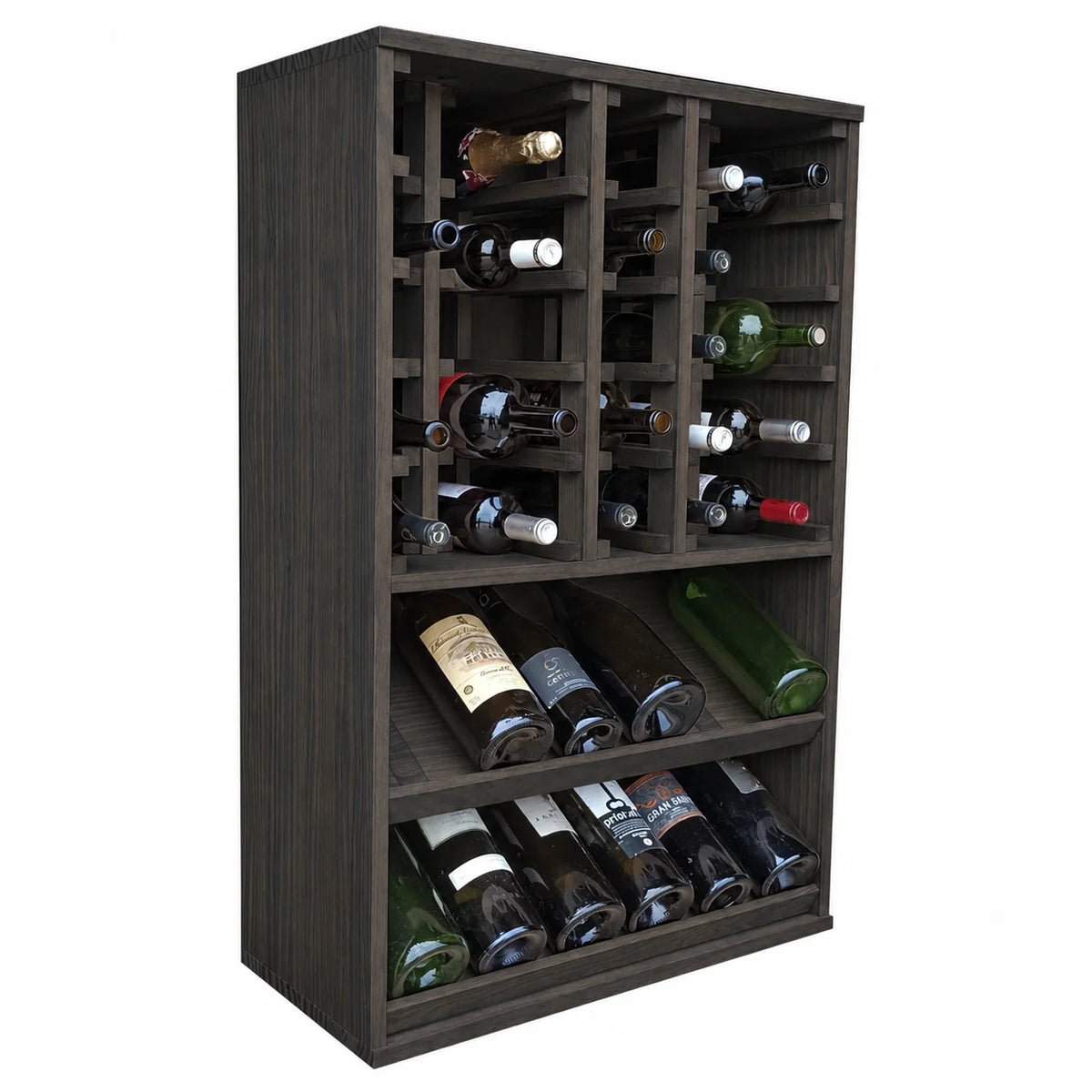 Garrafeira para 37 garrafas magnum Expovinalia Villafranca Godello 2093 – Pinho preto – BX2093