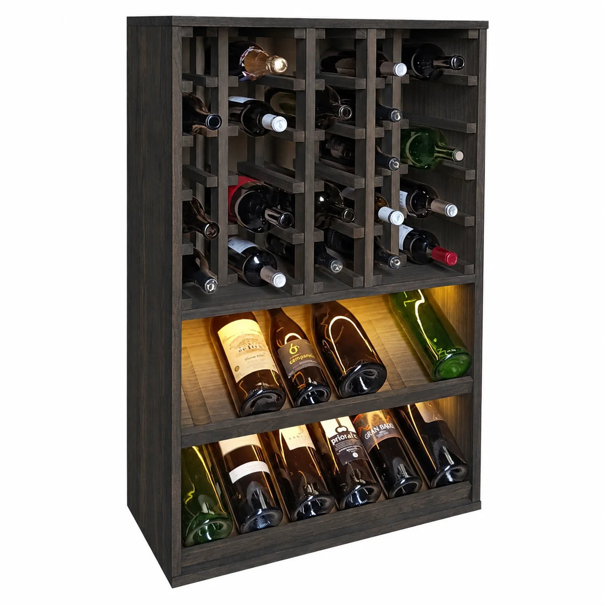 Garrafeira para 37 garrafas magnum Expovinalia Villafranca Godello 2094 – Pinho preto – BX2094