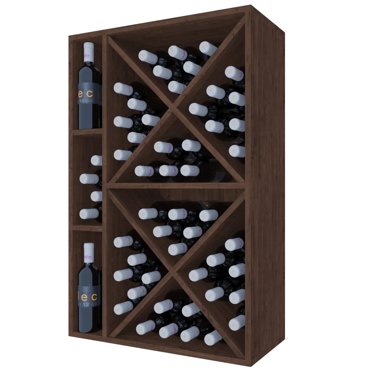 Garrafeira para 66 garrafas Expovinalia Corullón 1 Godello 2536 – Pinho escuro – HX2536