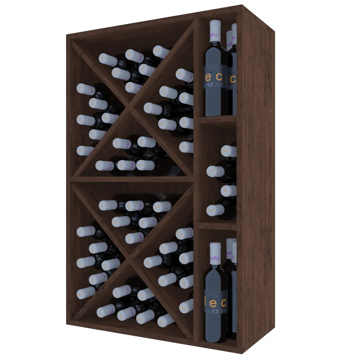 Garrafeira para 66 garrafas Expovinalia Corullón 2 Godello 2537 – Pinho escuro – HX2537